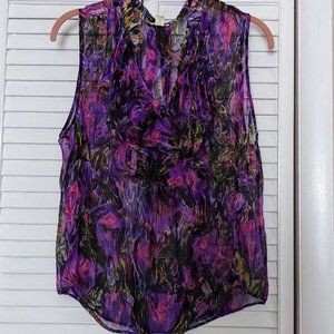 Silk Ruffle Tank by Tiny
